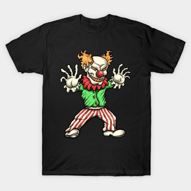 Scary clown T-Shirt by SAN ART STUDIO 